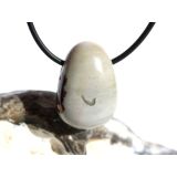 Porzellanit (Blumenjaspis) Trommelstein gebohrt - schöne Qualität- ca. 2,6 cm x 1,9 cm x 1,4 cm