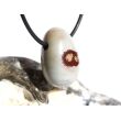Porzellanit (Blumenjaspis) Trommelstein gebohrt - schöne Qualität- ca. 2,6 cm x 1,9 cm x 1,4 cm