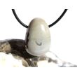 Porzellanit (Blumenjaspis) Trommelstein gebohrt - schöne Qualität- ca. 2,6 cm x 1,9 cm x 1,4 cm