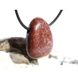 Porzellanit (Blumenjaspis) Trommelstein gebohrt -...