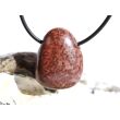 Porzellanit (Blumenjaspis) Trommelstein gebohrt - Sonderqualität - ca. 2,9 cm x 2,2 cm x 1,1 cm