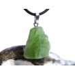 Peridot Kristall- / Rohsteinform Anhänger Silberöse (Olivin / Chrysolith) - Sonderqualität - ca. 3,5 cm x 2,1 cm x 1,2 cm (GKS)
