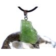 Peridot Kristall- / Rohsteinform Anhänger Silberöse (Olivin / Chrysolith) - Sonderqualität - ca. 3,5 cm x 2,1 cm x 1,2 cm (GKS)