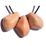 Aprikosencalcit (Calcit apricot) Schmucksteine gebohrt -...