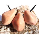 Aprikosencalcit (Calcit apricot) Schmucksteine gebohrt -...