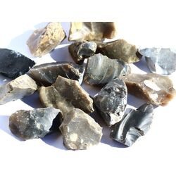 Flint (Feuerstein / Hornstein) Rohsteine - Sonderqualit�t - ca. 50 g - Restbestand -