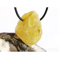 Honigopal (Goldopal / Opal gelb) Rohstein gebohrt - schne Qualittt - ca. 3,4 cm x 2,7 cm x 1,7 cm (GKS)