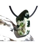 Chromopal (Opal-Chalcedon) Trommelstein gebohrt -...