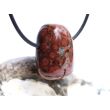 Zinnoberquarz Trommelstein gebohrt - Rarität - ca. 2,7 cm x 1,8 cm x 1,5 cm