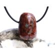 Zinnoberquarz Trommelstein gebohrt - Rarität - ca. 2,7 cm x 1,8 cm x 1,5 cm