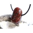 Zinnoberquarz Trommelstein gebohrt - Rarität - ca. 2,7 cm x 1,8 cm x 1,5 cm