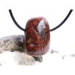 Zinnoberquarz Trommelstein gebohrt - Rarität - ca. 2,7 cm x 1,8 cm x 1,5 cm