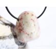 Cinnabarit-Opal (Zinnober-Opal) Trommelstein gebohrt - Sonderqualität - Rarität - ca. 3 cm x 2,3 cm x 2 cm