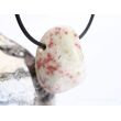 Cinnabarit-Opal (Zinnober-Opal) Trommelstein gebohrt - Sonderqualität - Rarität - ca. 3 cm x 2,3 cm x 2 cm