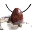 Zinnoberquarz Trommelstein gebohrt - Rarität - ca. 2,5 cm x 2 cm x 1,5 cm