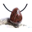 Zinnoberquarz Trommelstein gebohrt - Rarität - ca. 2,5 cm x 2 cm x 1,5 cm