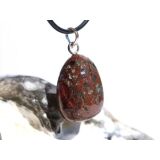 Zinnoberquarz Trommelstein - Anhänger Öse - Rarität - ca. 3,5 cm x 1,7 cm x 1,7 cm