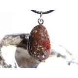 Zinnoberquarz Trommelstein - Anhänger Öse - Rarität - ca. 3,5 cm x 1,7 cm x 1,7 cm