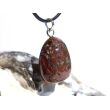 Zinnoberquarz Trommelstein - Anhänger Öse - Rarität - ca. 3,5 cm x 1,7 cm x 1,7 cm