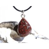 Zinnoberquarz Trommelstein - Anhänger Öse - Rarität - ca. 3,6 cm x 2 cm x 1,6 cm