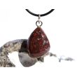 Zinnoberquarz Trommelstein - Anhänger Öse - Rarität - ca. 3,6 cm x 2 cm x 1,6 cm