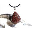 Zinnoberquarz Trommelstein - Anhänger Öse - Rarität - ca. 3,6 cm x 2 cm x 1,6 cm