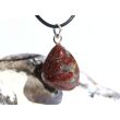 Zinnoberquarz Trommelstein - Anhänger Öse - Rarität - ca. 3,6 cm x 2 cm x 1,6 cm