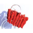 Bambuskoralle rot XXL Stab-Armband - ca. 19 cm - Sonderqualität - Rarität -