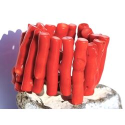 Bambuskoralle rot XXL Stab-Armband - ca. 19 cm -...