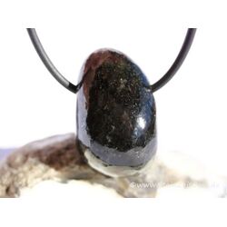 Bronzit-Gabbro / Galaxyit Star Galaxy Trommelstein gebohrt - Sonderqualitt - Raritt - ca. 3 cm x 1,9 cm x 1,6 cm