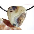 Dendritenachat Scheibenstein / Schmuckstein gebohrt - AA-Sonderqualität - ca. 3,4 cm x 3,1 cm x 0,9 cm