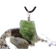 Peridot Kristall- / Rohsteinform angetrommelt Anhänger Silberöse (Olivin / Chrysolith) - Sonderqualität - ca. 3,5 cm x 2,2 cm x 1,6 cm (GKS)