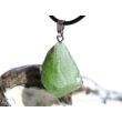 Peridot Kristall- / Rohsteinform Anhänger Silberöse (Olivin / Chrysolith) - Sonderqualität - ca. 3,7 cm x 2 cm x 1,4 cm (GKS)