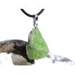 Peridot Kristall- / Rohsteinform Anhänger Silberöse (Olivin / Chrysolith) - Sonderqualität - ca. 3,7 cm x 2 cm x 1,4 cm (GKS)