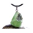 Peridot Kristall- / Rohsteinform Anhänger Silberöse (Olivin / Chrysolith) - Sonderqualität - ca. 3,7 cm x 2 cm x 1,4 cm (GKS)