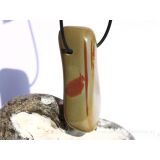 Ruinenmarmor (Landschaftsmarmor) XXXL Trommelstein gebohrt - Sonderqualität - Rarität - ca. 6,3 cm x 3,1 cm x 1,3 cm