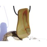 Ruinenmarmor (Landschaftsmarmor) XXXL Trommelstein gebohrt - Sonderqualität - Rarität - ca. 6,3 cm x 3,1 cm x 1,3 cm