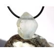 Topas blau Kristall / Rohsteinform / Scheibenstein angetrommelt, gebohrt - Sonderqualität - Rarität - ca. 2,8 cm x 2,1 cm x 1 cm