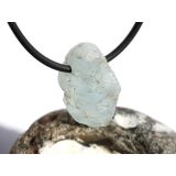 Topas blau Kristall / Rohsteinform angetrommelt, gebohrt...