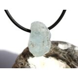 Topas blau Kristall / Rohsteinform angetrommelt, gebohrt - Sonderqualität - Rarität - ca. 2,1 cm x 1,4 cm x 1,1 cm