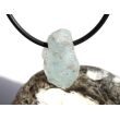 Topas blau Kristall / Rohsteinform angetrommelt, gebohrt - Sonderqualität - Rarität - ca. 2,1 cm x 1,4 cm x 1,1 cm