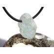 Topas blau Kristall / Rohsteinform angetrommelt, gebohrt - Sonderqualität - Rarität - ca. 2,1 cm x 1,4 cm x 1,1 cm