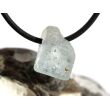 Topas blau Kristall / Rohsteinform angetrommelt, gebohrt - Sonderqualität - Rarität - ca. 1,9 cm x 1,4 cm x 1,2 cm