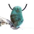 Kupferchalcedon XXL Schmuckstein / Scheibenlstein gebohrt - AA-Sonderqualität - Handarbeit - ca. 4,2 cm x 2,5 cm x 0,9 cm