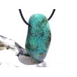 Kupferchalcedon XXL Schmuckstein / Scheibenlstein gebohrt - AA-Sonderqualität - Handarbeit - ca. 4,2 cm x 2,5 cm x 0,9 cm