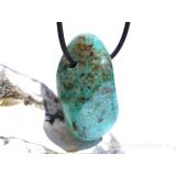 Kupferchalcedon XL Schmuckstein / Trommelstein gebohrt - AA-Sonderqualität - Handarbeit - ca. 3,7 cm x 2 cm x 2,1 cm