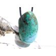 Kupferchalcedon XL Schmuckstein / Trommelstein gebohrt - AA-Sonderqualität - Handarbeit - ca. 3,7 cm x 2 cm x 2,1 cm