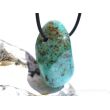 Kupferchalcedon XL Schmuckstein / Trommelstein gebohrt - AA-Sonderqualität - Handarbeit - ca. 3,7 cm x 2 cm x 2,1 cm