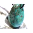Kupferchalcedon XL Schmuckstein / Trommelstein gebohrt - AA-Sonderqualität - Handarbeit - ca. 3,7 cm x 2 cm x 2,1 cm