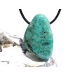 Kupferchalcedon XL Schmuckstein / Scheibenlstein gebohrt - AA-Sonderqualität - Handarbeit - ca. 3,7 cm x 2,5 cm x 0,9 cm